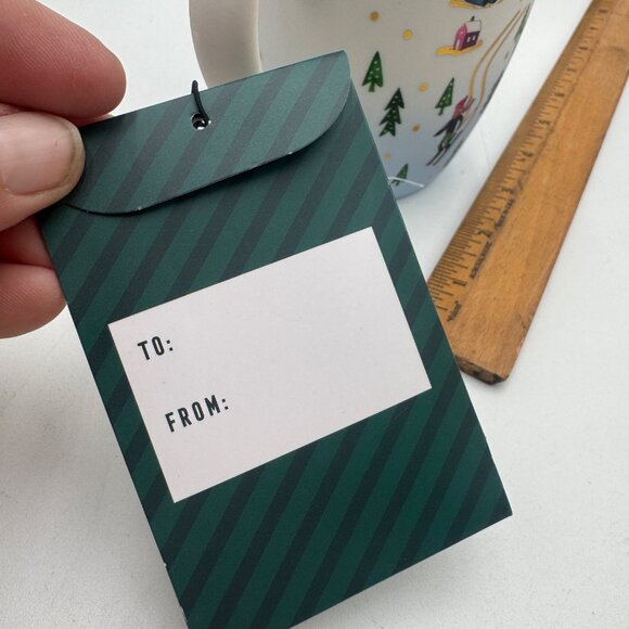 Peppermint & Pine Cup Mug Winter’s Scene Ice Skating Country Whimsical Rifle pap - Picture 10 of 12